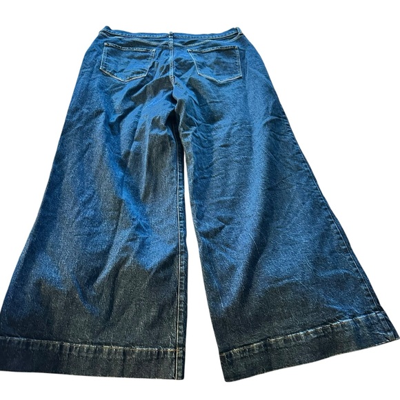 a.n.a Dark Blue wide leg high waist Jeans - Picture 2 of 5